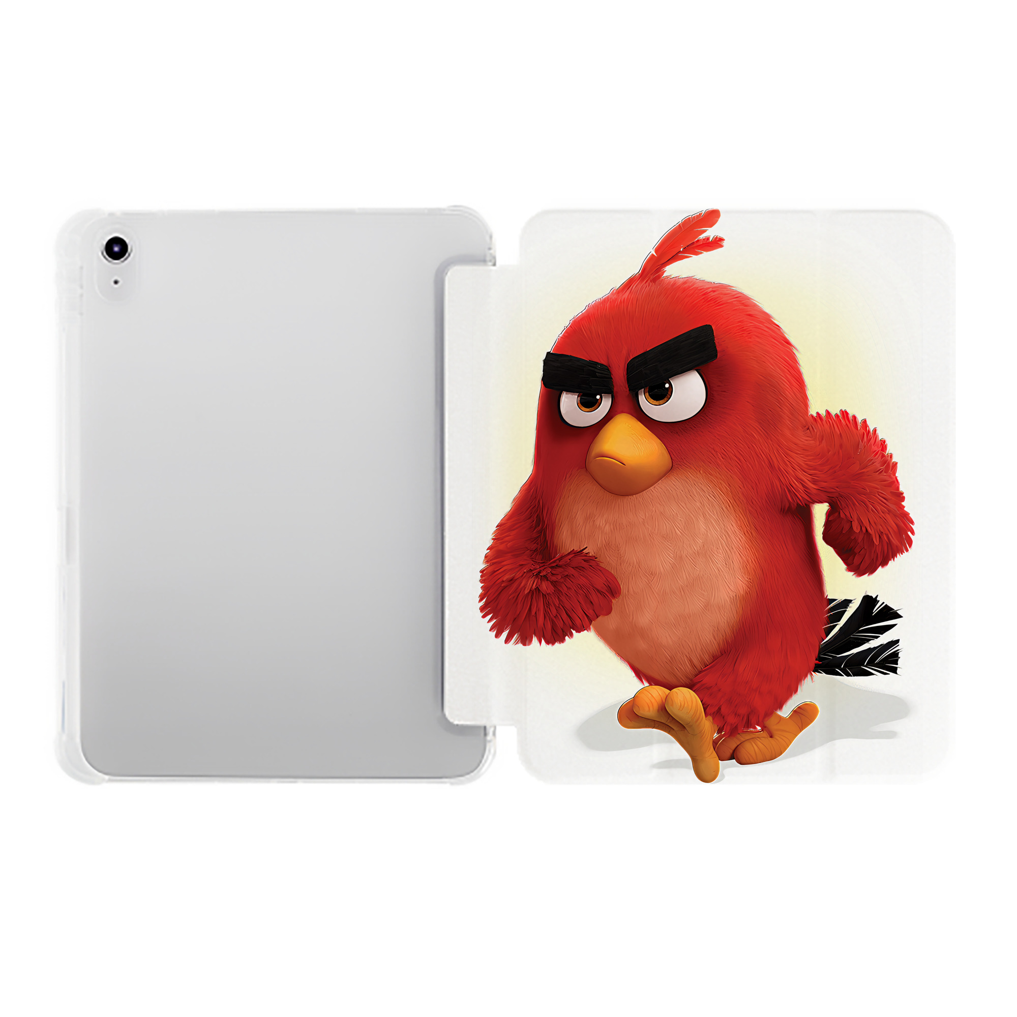（画像用） Angry Birds アングリーバード IPad ケース ペン収納付き 三つ折りスタンド PUレザー×シリコン 対応機種9.5/10.5/10.9インチ